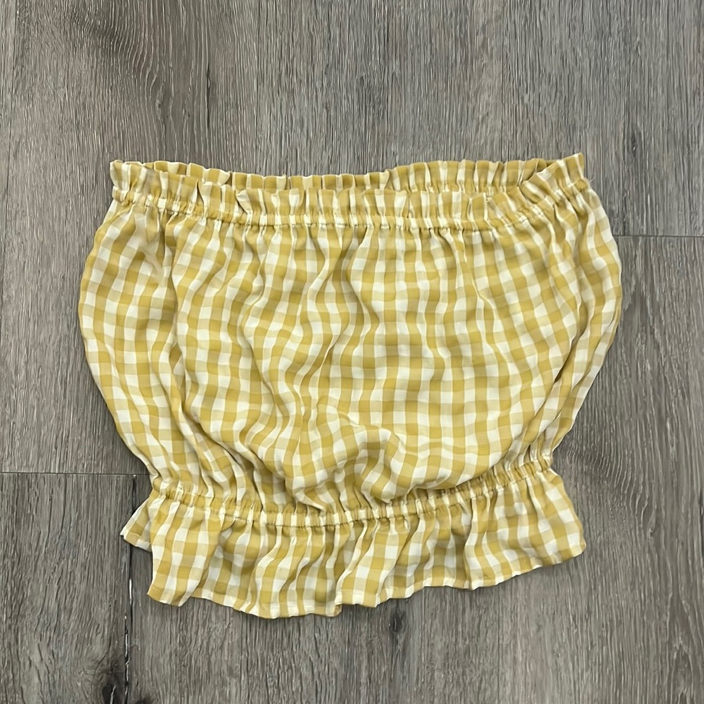 Willow Root strapless cropped top. Size small EUC